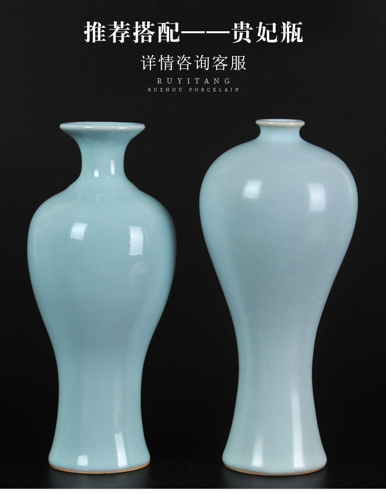 Archaize your up handicraft ru porcelain vase ceramic flower arranging flowers, restoring ancient ways is contracted home sitting room adornment is placed