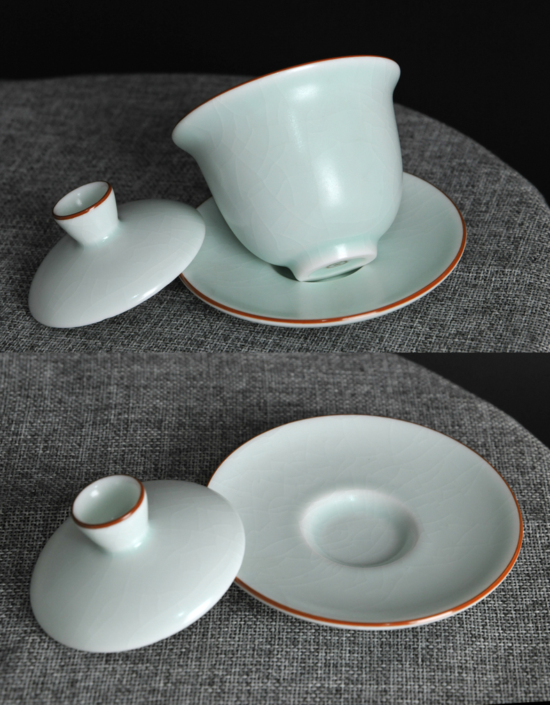 Your up three just tureen ceramic bowl with a single three cups just a cup of tea bowl of kongfu tea white porcelain hand grasp pot