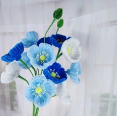 Цветы 虞美人扭扭棒材料包diy手工花材料包加密扭棒（非成品/不含花瓶）