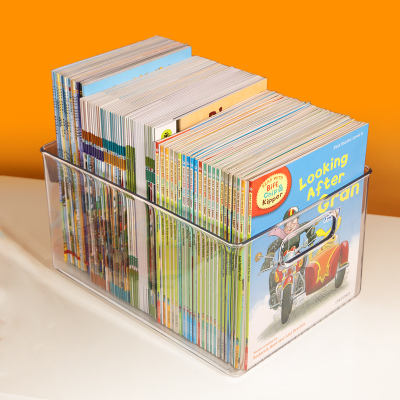 日本透明书本收纳箱：学生党必备书籍收纳神器，告别凌乱书桌✨