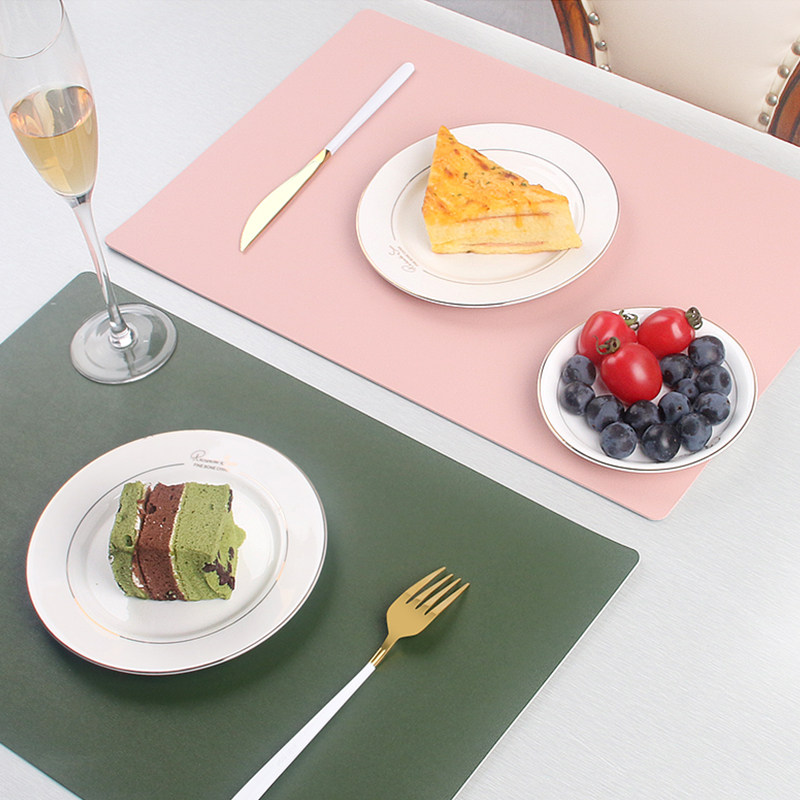 Western placemat heat insulation waterproof oilproof student children North European and American style small luxury dining table mat modern simple light luxury