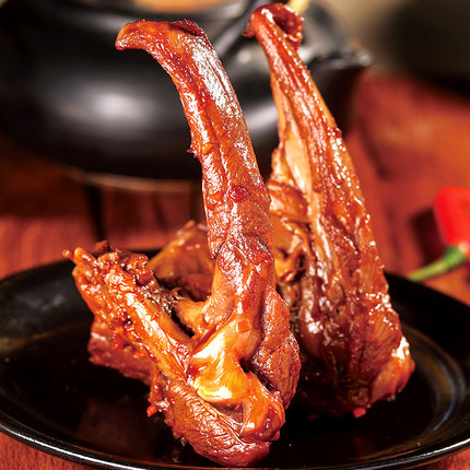 鲜满多香辣锁骨卤味熟食即食小吃鸭货鸡肉类小零食品休闲麻辣整箱