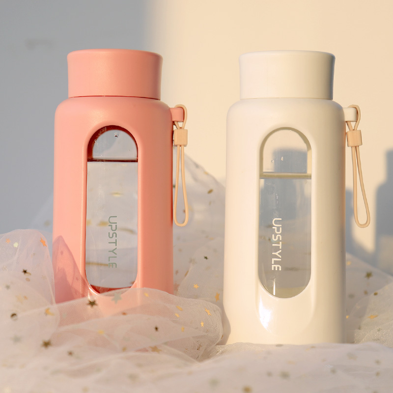 High color value double glass water cup women's heat insulation anti-fall anti-ironing simple ins wind tea cup portable net red water bottle