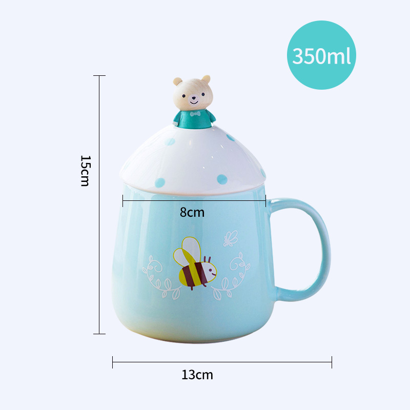 Office with cover spoon ultimately responds cup coffee cup express cartoon creative move trend couples ceramic mugs