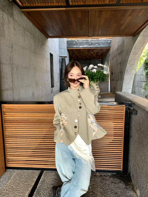 【Youer Deng】Korean Niche Design Tops Women's Jackets 2026 New Blazers Spring and Autumn Collection