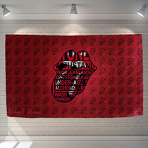 Rock Rolling Stones Band Personality Net Red Ins Hanging Cloth Decoration Custom Hanging Banner Bar Retro Studio Background Painting