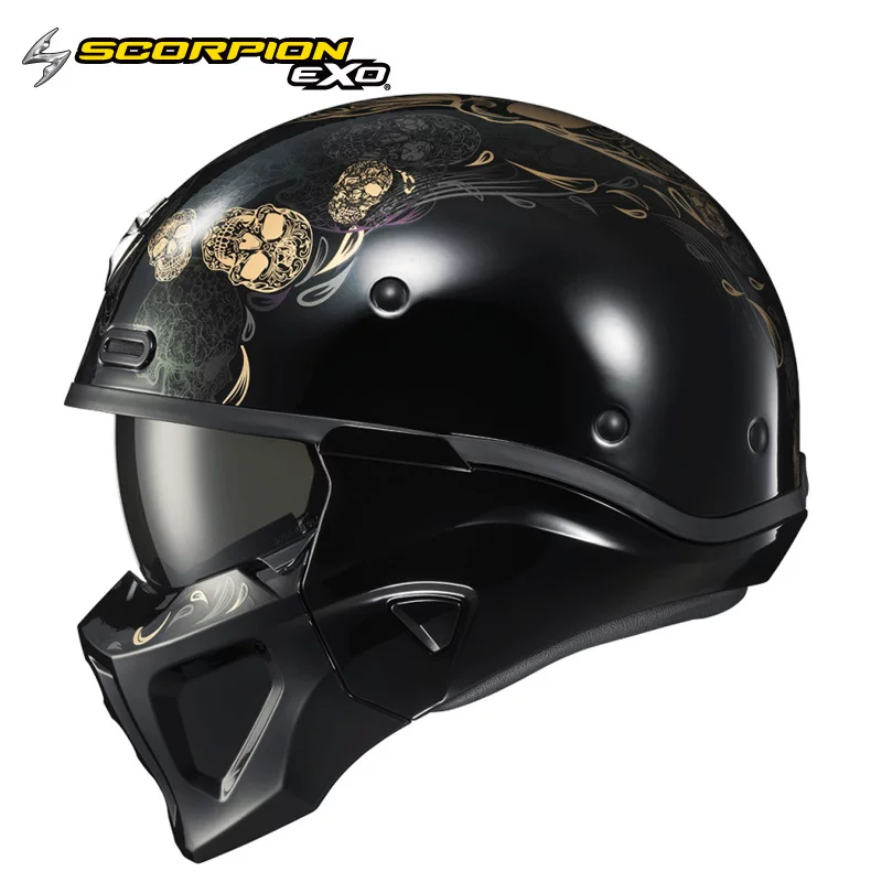 Американский шлем для мотоцикла Scorpion EXO / скорпион, ретро полноразмерный шлем, комбинированный шлем на четыре сезона и полупростой шлем