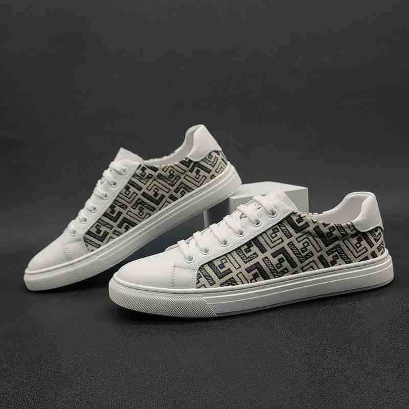 European station men's shoes 2023 new tide brand spring and summer sneakers men and Korean version of low - gang leather and casual shoes