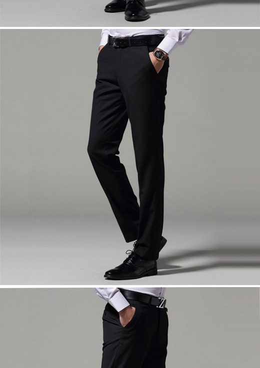 Quần nam G2000 mùa thu và mùa đông mỏng chống nhăn quần đen nam kinh doanh sự nghiệp quần SLIM FIT quần tây đen