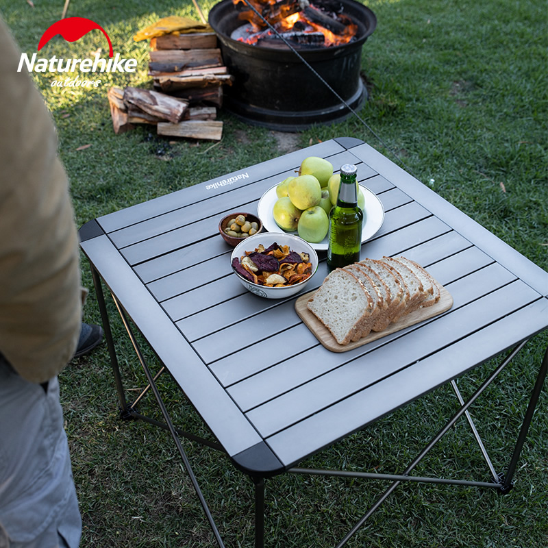 NH Norweller BBQ Picnic Table and Chair Outdoor CampgroundCamping Aluminum Alloy Folding Table Folding Portable
