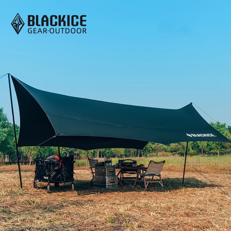 Black ice Screen Tent CampgroundShade Outdoor Sun-proof Cooling and UV-proof Cooling Oxford Brookyard