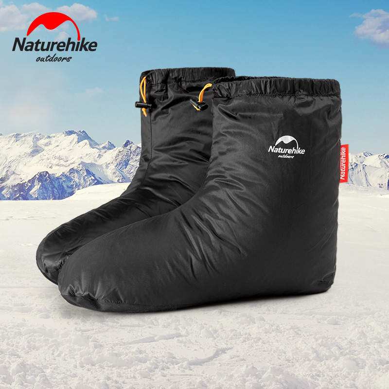 Naturehike Novo Customer Outside Men and Women White Velvet Socks Waterproof Room Winter Warm Feather Socket