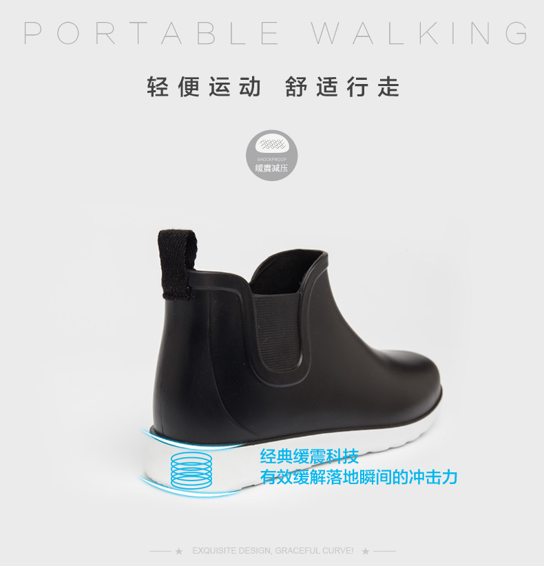 M + mùa xuân và mùa hè của nam giới khởi động cá casual mưa khởi động giày nước rửa xe giày cao su giày giày không thấm nước không trượt thời trang mưa khởi động giày lười nam chịu nước