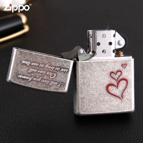 Подлинное Zippo более легкое подлинное оборудование оригинальное мужское Zppo Original Zipoo Eternal Love Coal Zoop