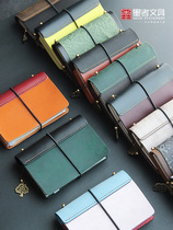 Ink passport hand book Diary simple literary hand book manual creative gift free custom fog wax cowhide notepad grid book square book passport book gift packaging