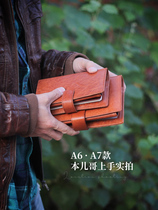 Ink stationery control Ben elder brother recommended a6a7a6aa5 loose page hand account book cowhide thick business notebook multi-function notepad leather diary Green Orange black Brown meeting gift