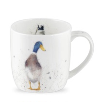 Royal Worcester UK Cute Spot-billed Duck Pattern White Cup 310ml