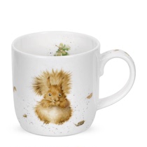 Royal Worcester UK Squirrel Oak Acorn Pattern White Cup 310ml