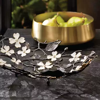 Michael Aram handmade Dogwood Flower series hollow fruit basket fruit plate