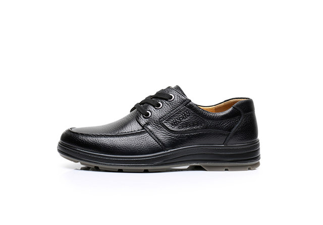 New Shanghai Apple men's shoes business casual leather shoes men's genuine leather tendon sole soft sole wear-resistant middle-aged and elderly dad shoes