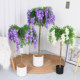 Simulated Wisteria Flower Tree Indoor Living Room Decoration Ornaments New Year's Fake Tree Landscaping Disassembly and Assembly Bean Flower Tree Green Plant Potted Plant