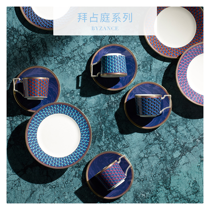 WEDGWOOD waterford WEDGWOOD Byzantine blue ipads China continental plate dish dish dinner plate household dish dish