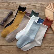 Pile socks children in the spring and autumn thin Korean cute Japanese moon stockings ins tide cotton autumn and winter