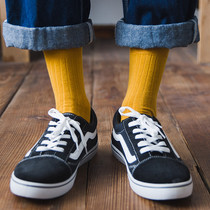 Pure cotton socks mens tube ins tide super fire winter deodorant spring and autumn thin section sweat-absorbing breathable cotton wild socks