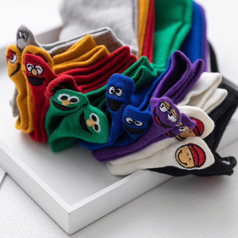 ins socks children pure cotton short socks shallow mouth cute day department spring and autumn in Korean version ulzzang 100 hitch couple thin tide