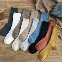With Martin boots socks womens midline socks tide pile socks spring and autumn winter thin cotton long tube thick thick warm