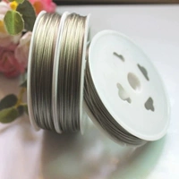 Стальная проволка из нержавеющей стали, шелковые нитки, 0.45mm, 48м