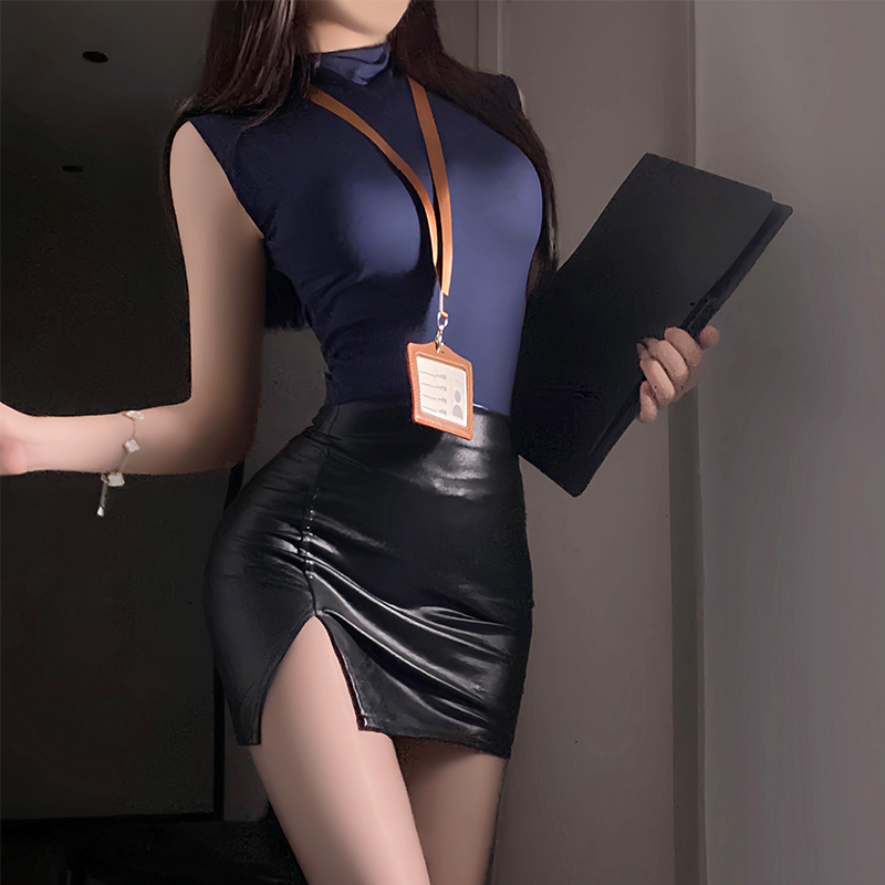 Slowburn Pure Desire Sexy Tight Vest Secretary Ol Suit Royal Lady Style Bodycon Skirt Suit Pu Leather Skirt Slowburn Pure Desire Sexy Tight Vest Secretary Ol Suit Royal Lady Style Bodycon Skirt Suit Pu Leather Skirt