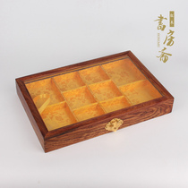 Mahogany treasure chest multi-treasure box bracelet bracelet jade pendant glass display box Buddhist amulet handle walnut jewelry box
