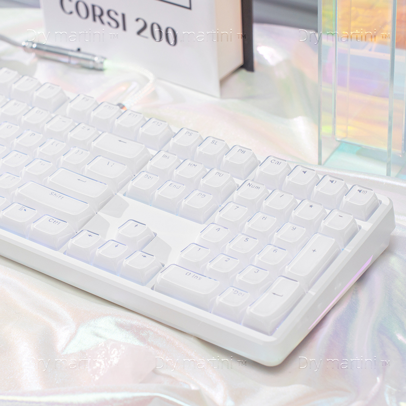 Dm108 Mechanical Keyboard Crystal Gasket Three-Mode Wireless Bluetooth Wired Gaming Silent Office 108-Key Full-Key