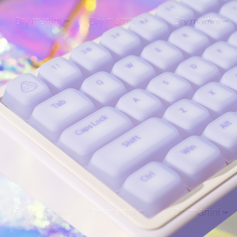 Nuojiji 2.0 Nail Art Silicone Keycaps Jelly Pudding Skin-Friendly Soft Double-Layer Bottom Translucent Mechanical Keyboard