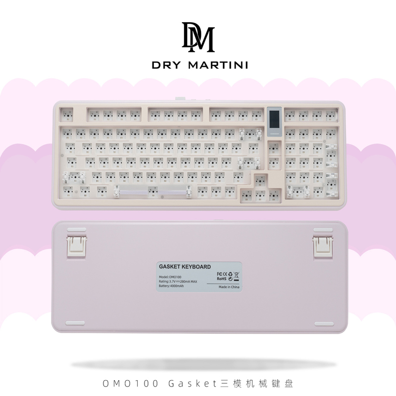 68 100 108-Key Three-Mode Mechanical Keyboard Gasket Wireless Bluetooth Silent Kit Mahjong Sound Office Gaming