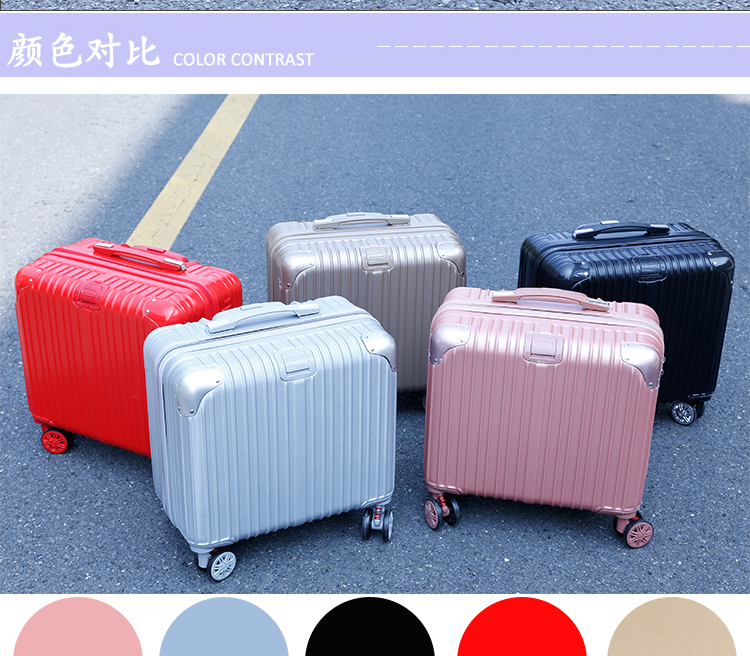Mini 18 inch nội trú phổ quát xe đẩy nhỏ trường hợp xe đẩy 20 inch nữ doanh nghiệp Hàn Quốc vali túi hành lý nam giá vali