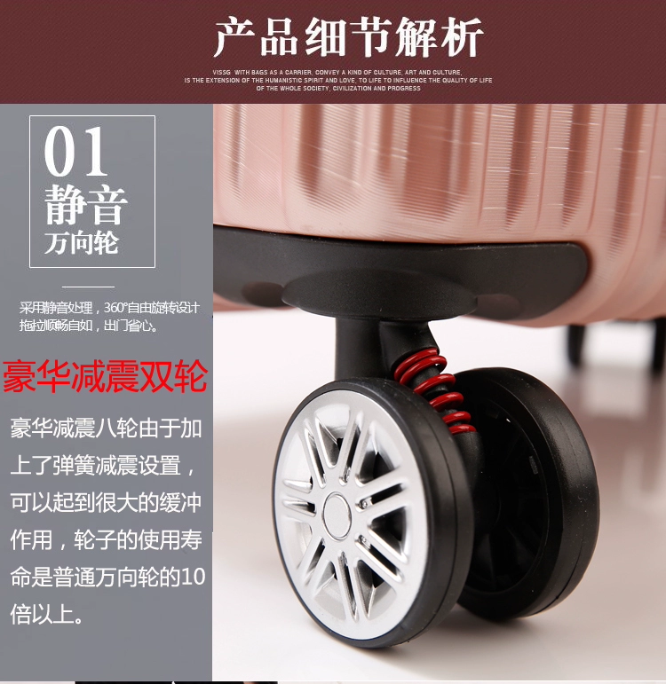 18 inch vali nhỏ nữ mini xe đẩy trường hợp nam kinh doanh nội trú trường hợp bánh xe phổ quát 16 inch túi du lịch nhỏ phiên bản Hàn Quốc vali hồng