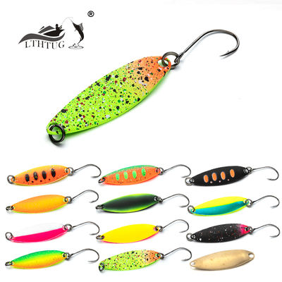 LTHTUG Pure copper horse mouth sequin 3.3 cm 2 g Willow-leaf-shaped Japanese metal lure, stream trout Tilapia