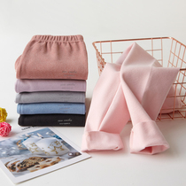 Spring autumn and winter childrens warm autumn pants for men and womens childrens treasure velvet no trace self-heating velvet elastic bottom trousers