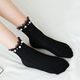 Mubai Lace Socks Women's Mid-Tube Lace Japanese Mesh Socks Korean Cute Pearl Rivets Pearl Fairy Cotton Socks