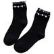 Mubai Lace Socks Women's Mid-Tube Lace Japanese Mesh Socks Korean Cute Pearl Rivets Pearl Fairy Cotton Socks