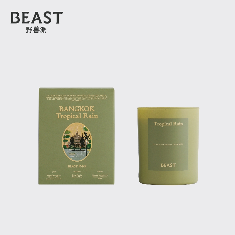 Candle In Rainy SeasonTHEBEAST Fauvism Gong Jun Same grain rain  Incense expansion Spar Aromatherapy Gift box candle a birthday present