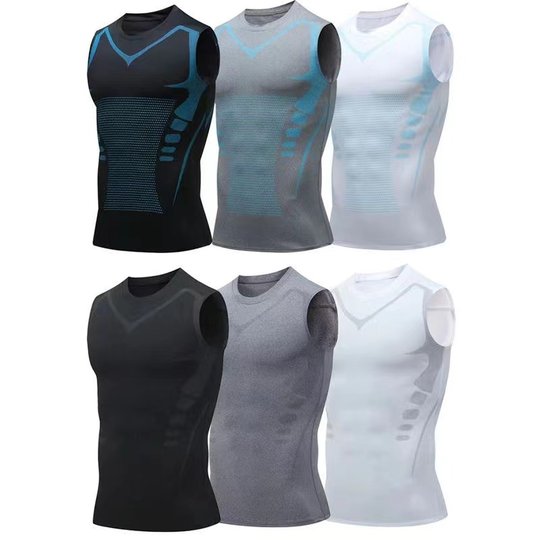Basketball vest tight fitness track and field men's high elastic quick-drying sleeveless T-shirt short-sleeved vest sweat-absorbing training suit