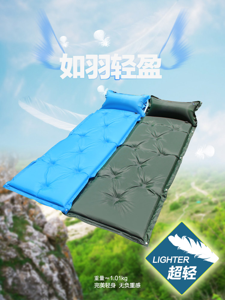 Tự động bơm đệm giường mat ngoài trời dày 5cm đơn cắm trại đôi lều siesta mat 3-4 người - Thảm chống ẩm / Mat / Gối thảm xốp trải sàn