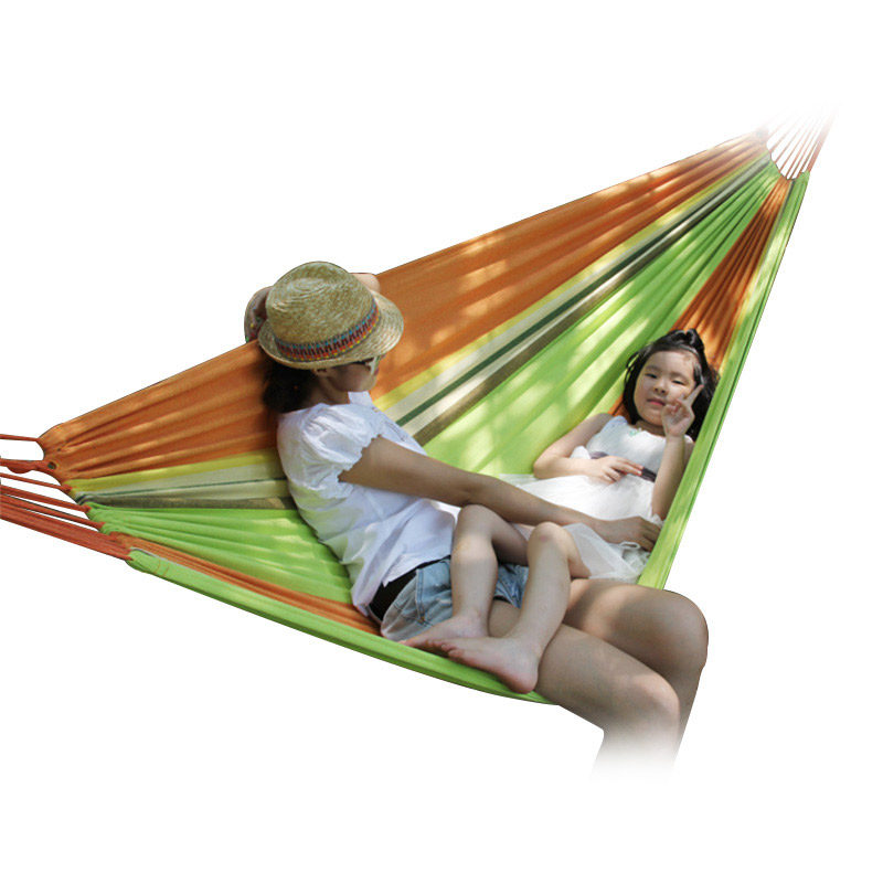 Hammock outdoor single and double anti-rollover thickened canvas student indoor dormitory bedroom swing adult children's hanging chair