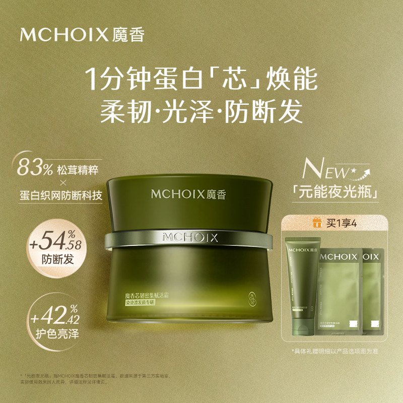 Маска против ломкости волос с протеином мацутаке Magic fragrance hair core repair восстанавливает структуру волос, устраняет сухость, повреждения при окрашивании и химической завивке, придает эластичность. Изображение 1