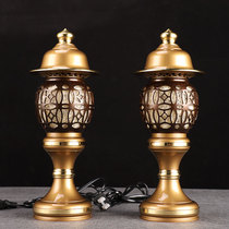 Taiwan pure copper for the Buddha lamp Lotus lamp for the lamp God of Wealth lamp LED lamp in front of the Buddha Changming lamp Buddha offering lamp Buddha lamp ornaments