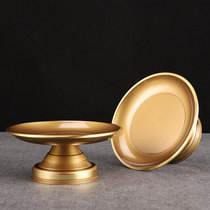 Pure copper for Buddha fruit plate Buddha before the offering of fruit dish powder gold face copper for Buddha pan Buddhist supplies