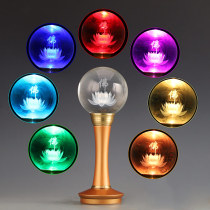 Charging for Buddha lamp Crystal Lotus lamp Buddha offering lamp Buddha lamp a pair of home led changming lamp Buddha front shrine lights